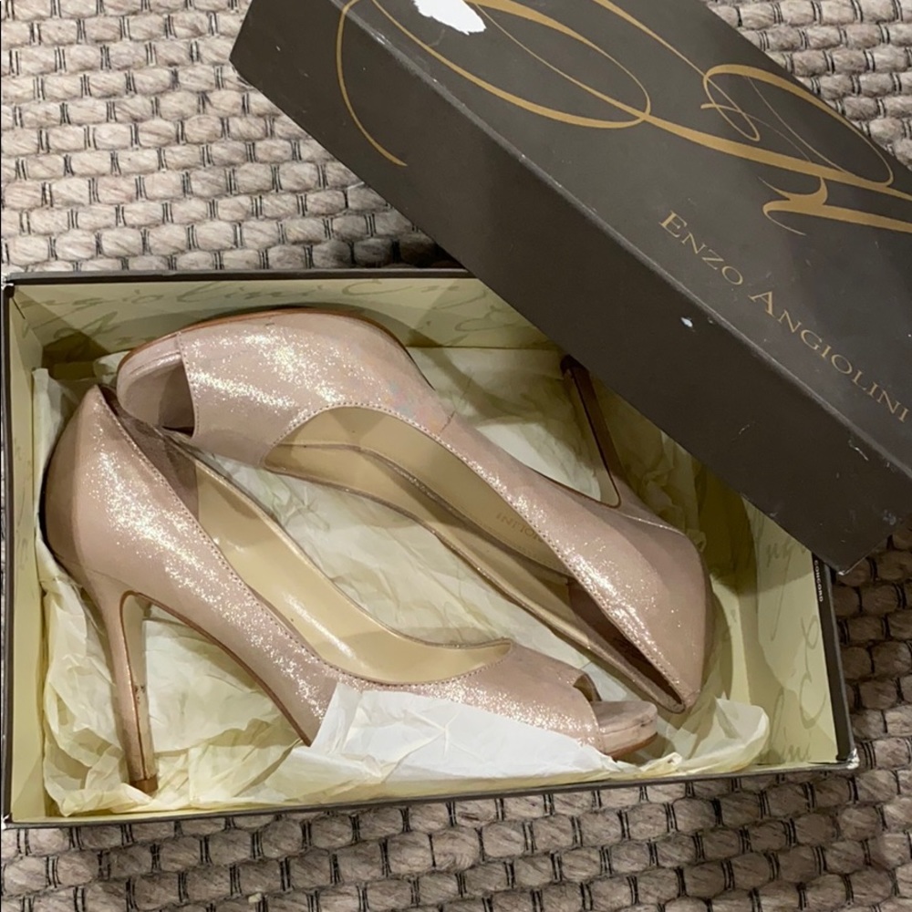 Enzo Angiolini open toe heels